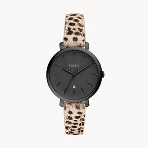 🌼 *Host Pick* NWT Fossil faux cheetah hair leather watch